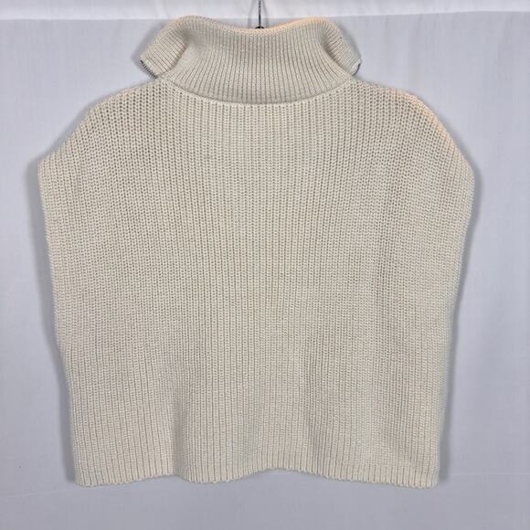 Maeve By Anthropologie Cream Knit Half Zip Vest One Size NWOT - Picture 8 of 10